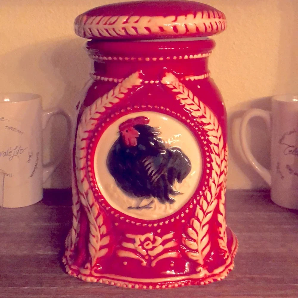 Blue Sky Ceramics Heather Goldminc 2012  Handsome Red Rooster Cookie Jar - Picture 3 of 6